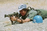 Kvinnlig FN-soldat